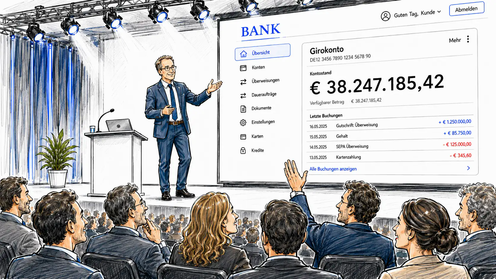 Illustration zu Vorträgen und Live-Hacking