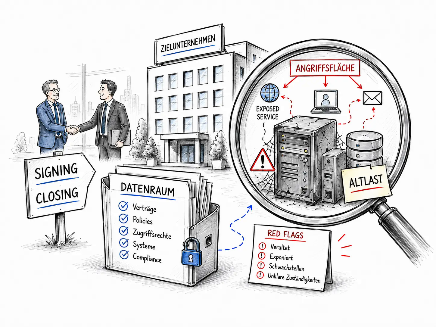Illustration zur M&A Cyber Due Diligence